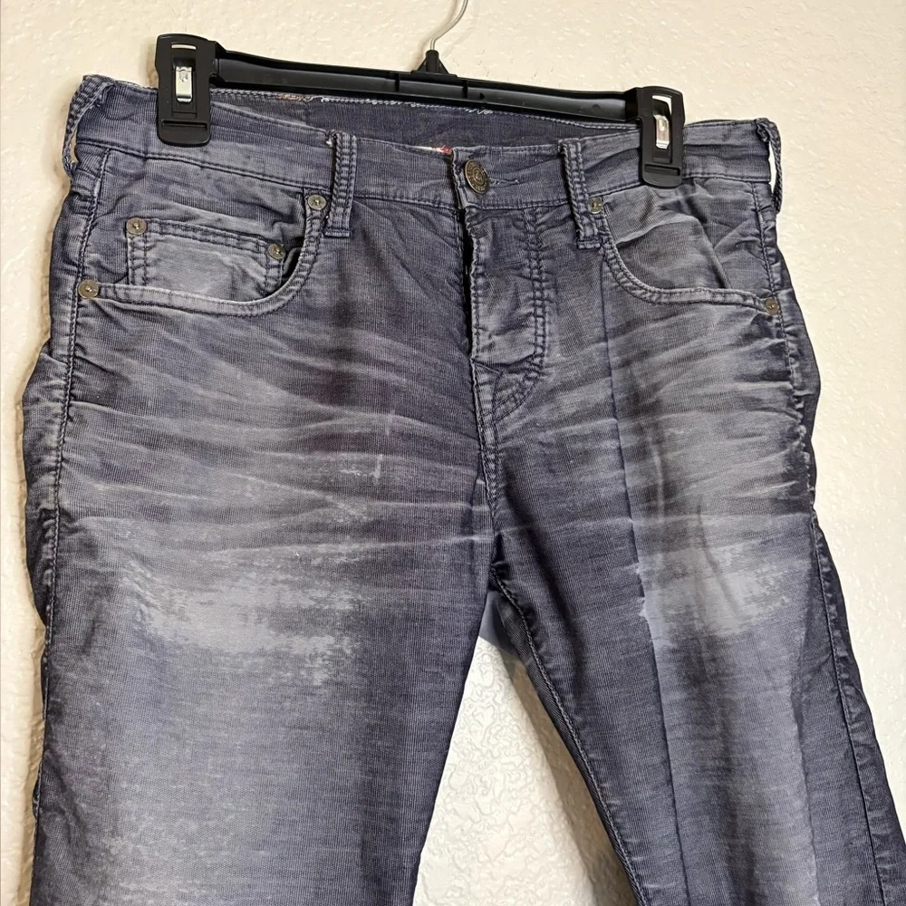 True Religion Pants Mens 28 Gray Cotton Bobby Pockets Straight Leg Y2K